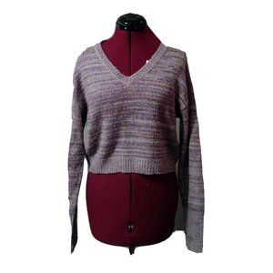 BP Womens Sweater Size XS  Grey Dark Heather  Crop V Neck